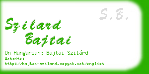 szilard bajtai business card