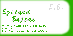 szilard bajtai business card